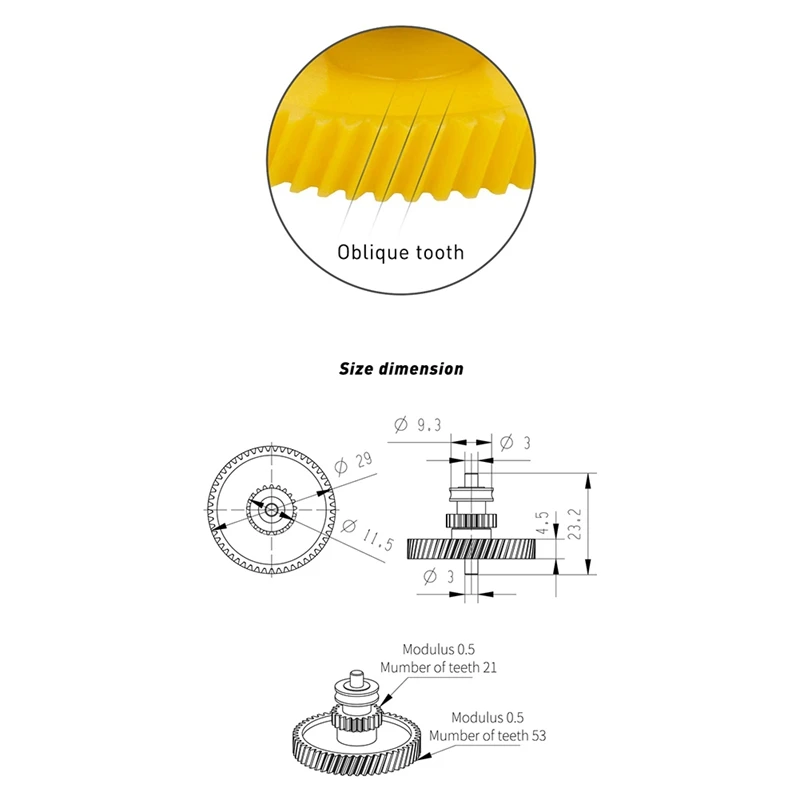 مجموعة تروس الطارد لطابعة Bambu Lab P1S P1P X1 Carbon X1C ثلاثية الأبعاد مطلية بالنيكل