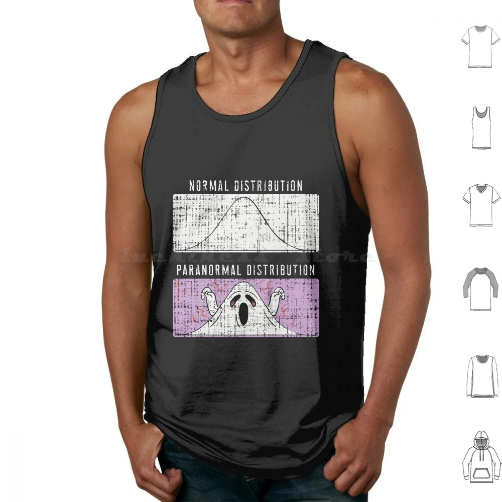 Normal Distribution , Paranormal Distribution Tank Tops Print Cotton Math Statistics Ghost Normal Distribution Funny