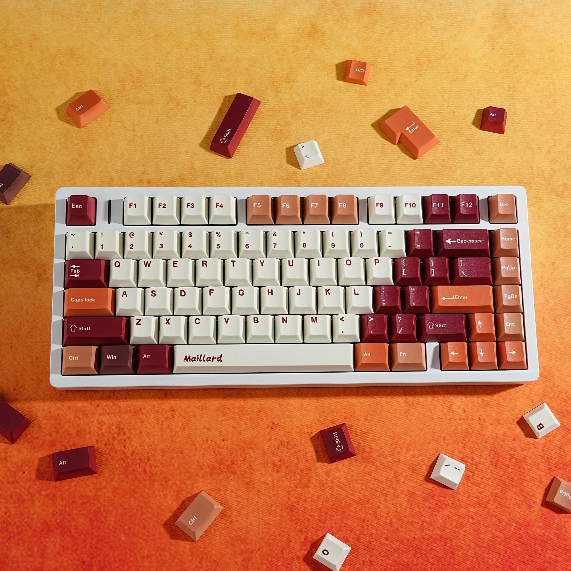 Maillard Style Mechanical Keyboard Keycaps Spanish French Russian German Abnt2 Japanese Korean Cherry Profile PBT Keycap 7U ISO