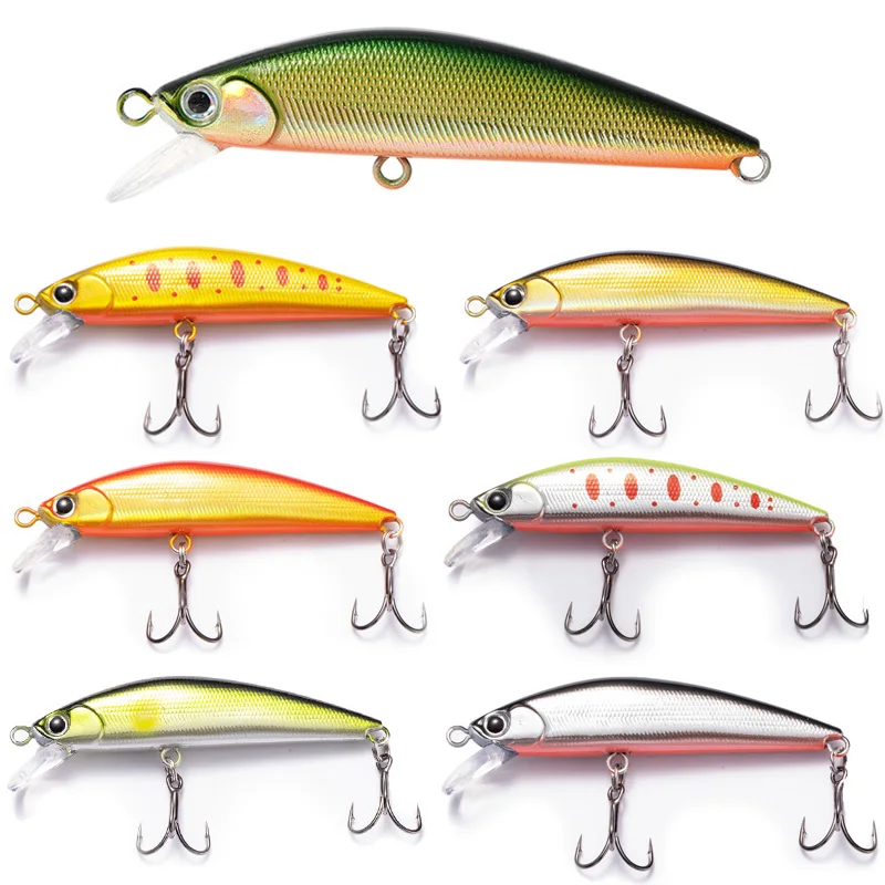 Aorace Minnow Fishing Lure 70mm 8.2g 3D Eyes Crankbait wobbler Artificial Plastic Hard Bait Fishing Tackle