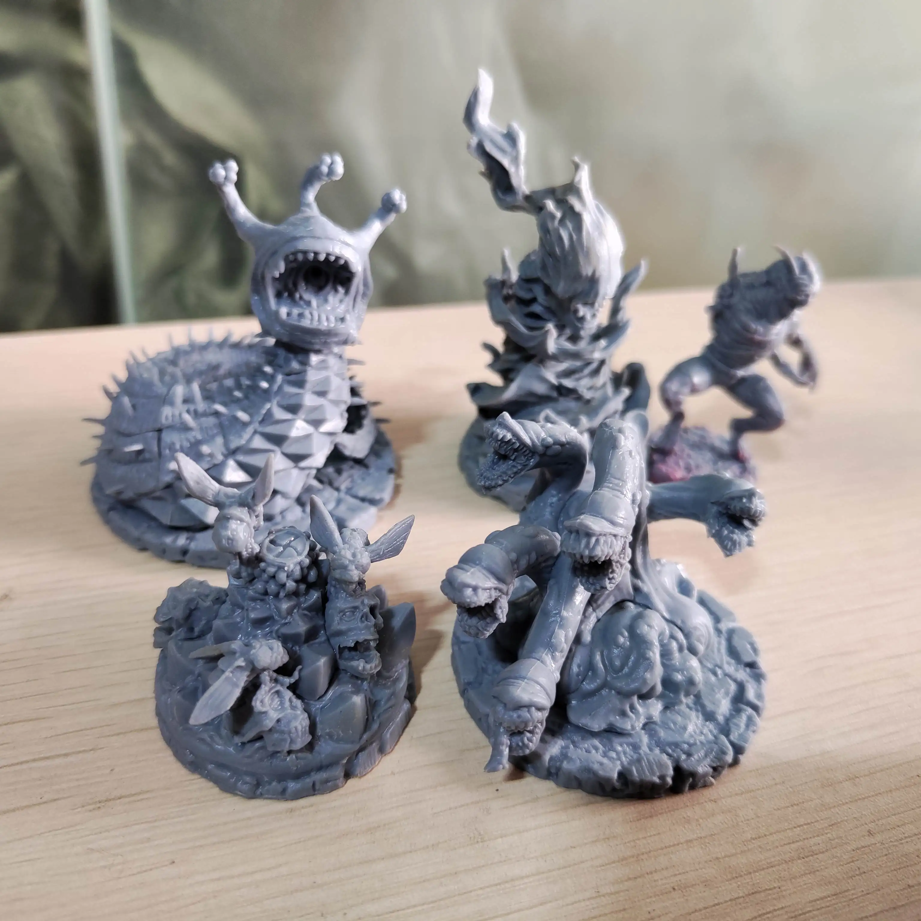 Набор из 5 шт., настольная игра Cthulhu Wars, черепахи Кэмпбелл, ужасы, темно-бордовые сатир, насекомые, Nyogtha Tulzscha, миниатюры