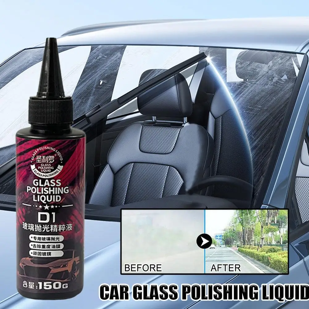 Glass Polishing Compound 150g Car Windshield Oil Film Stain Glass Window Degreaser Cleaning Remover Remover Liquid Long-Las X4R0