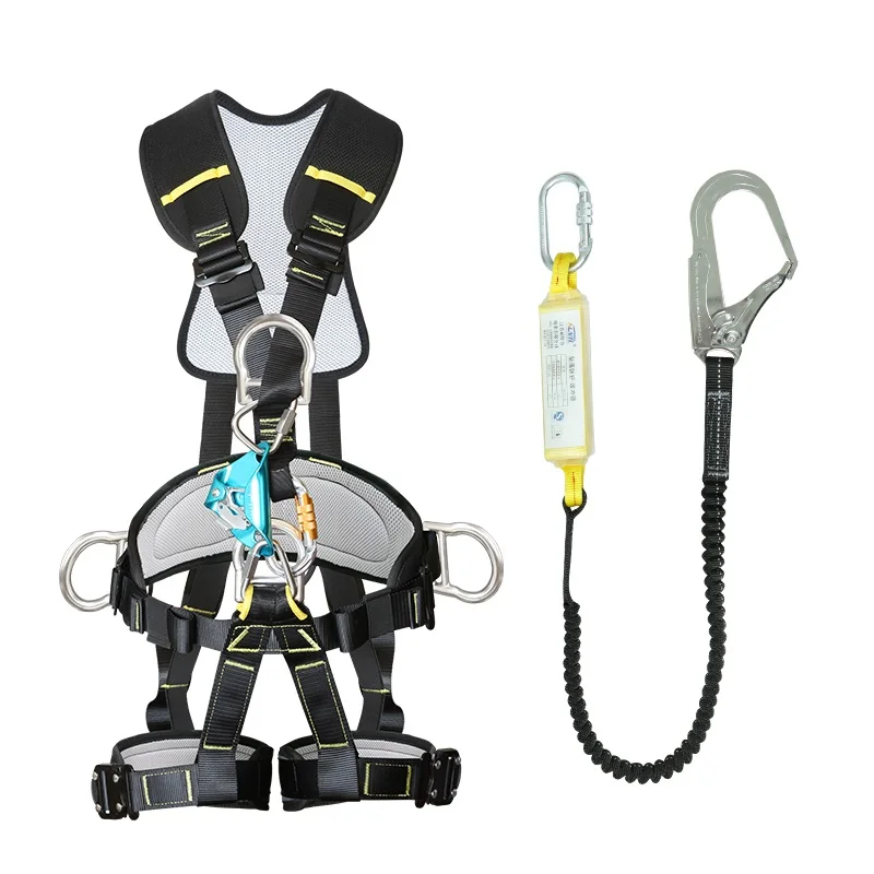 Adjustable Safety Rope Full Body Outdoor Rock Climbing Safety Harness Easy To Use Belt Mountaineering Equipment