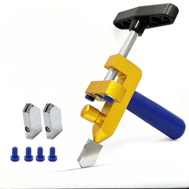 2-in-1 Integrated Glass Cutter Knife Aluminum Alloy High-strength Blade Cutting Glass/Tiles/Mirrors DIY Home Hand Tool