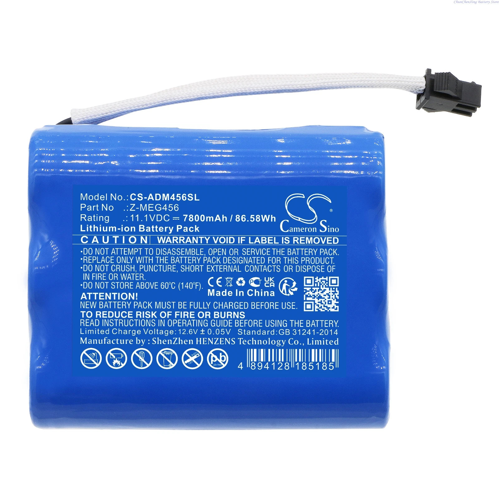 Cameron Sino 11.1V 7800mAh Lighting & Studio Battery Z-MEG456 for American DJ MEGA QPLUS GO +TOOL