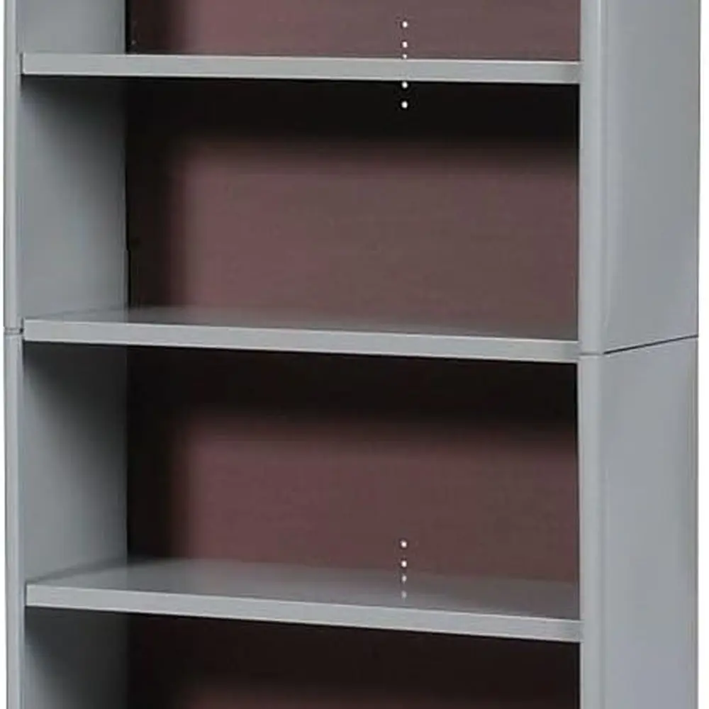 Economy 6-Tier 80 H Black Steel Bookshelf By Safco Valuemate-image