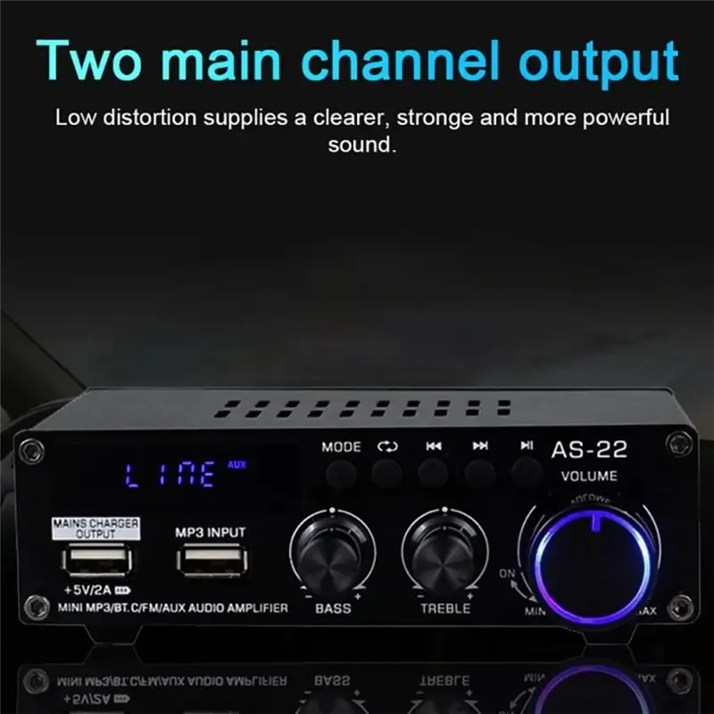 B03B-AS22 Hifi مضخم رقمي 30Wx2 2.0 قناة سيارة بلوتوث مكبر للصوت المنزل ستيريو مضخم الصوت استقبال
