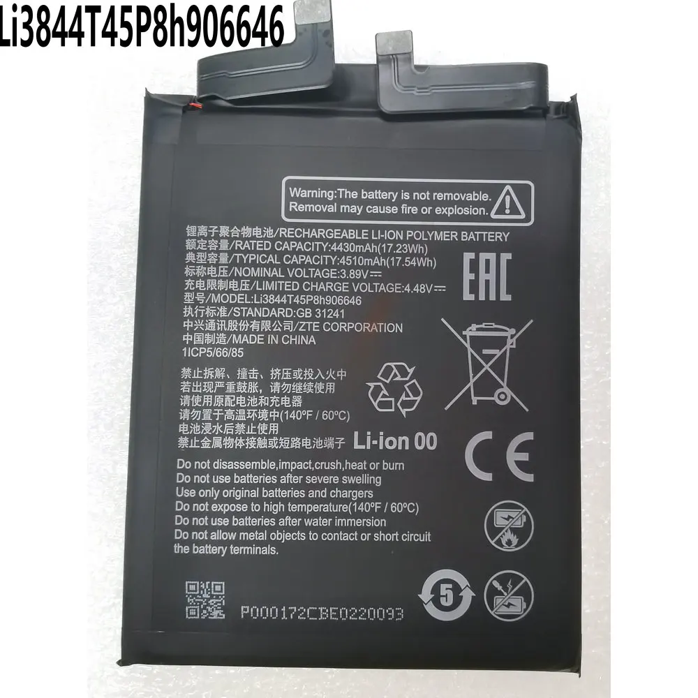 New Original Replacement High Quality Battery Li3844T45P8h906646 For ZTE Voyage Yuanhang 40 Pro Plus Mobile Phone