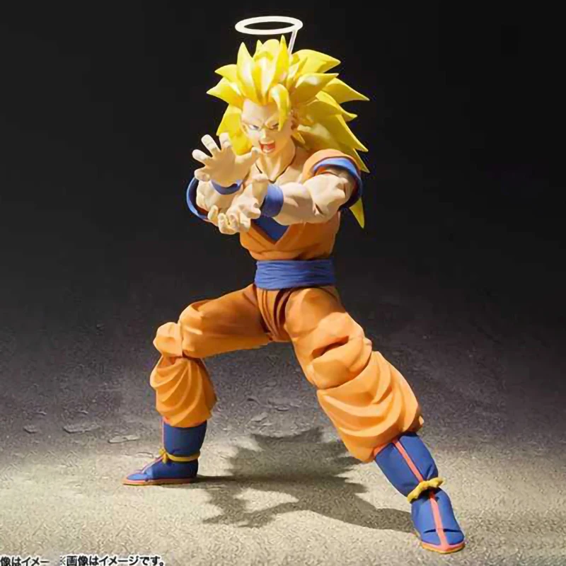 16cm Dragon Ball Super Saiyan 3 Goku Action Figure SHF Anime Movable PVC Collection Doll Figurine Kakarotto Son Goku Model Toys