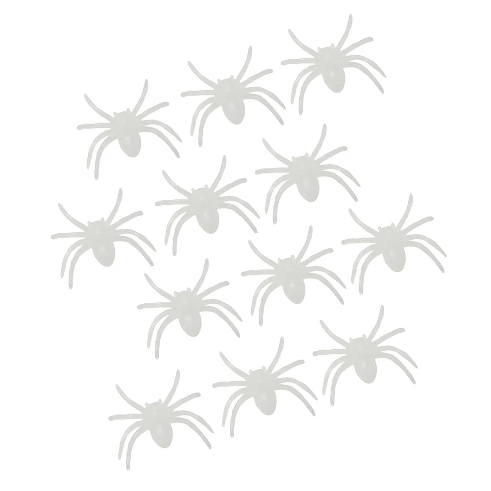 1 conjunto de aranhas com brilho noturno, decorações de halloween, adesivos de parede luminosos duráveis, estilo de cor aleatória, aranhas falsas, decorações de halloween