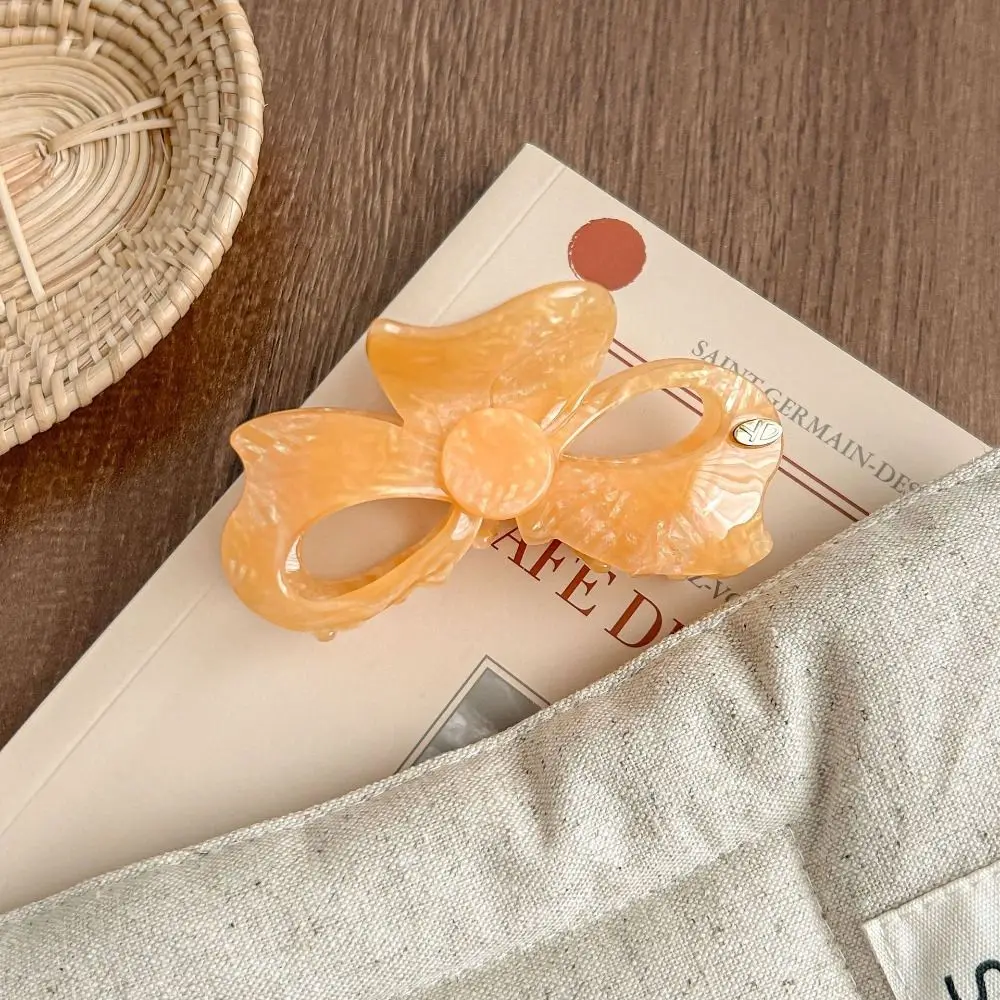 

Sweet Bow Acetic Acid Hair Claw Korean Style High Ponytail Clip Bowknot Barrettes Trendy Retro French Shark Clip Headwear
