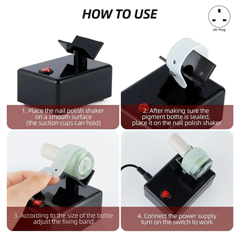 Anti-Caking Electric Model Paints Nail Lacquer Shaker Shaking Machine UV Gel Paint Liquid Evenly Tools-A77G