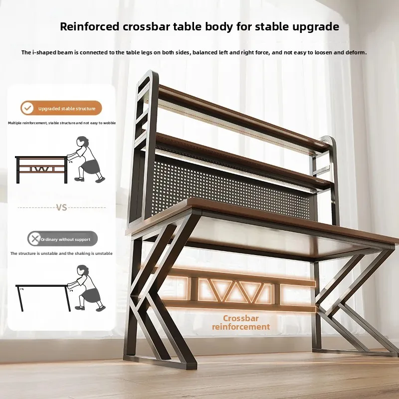 Ergonomic Gaming Desk with Built-in Bookshelf, Cable Management System | Compact Computer Desk for Small Spaces, Bedroom, Home