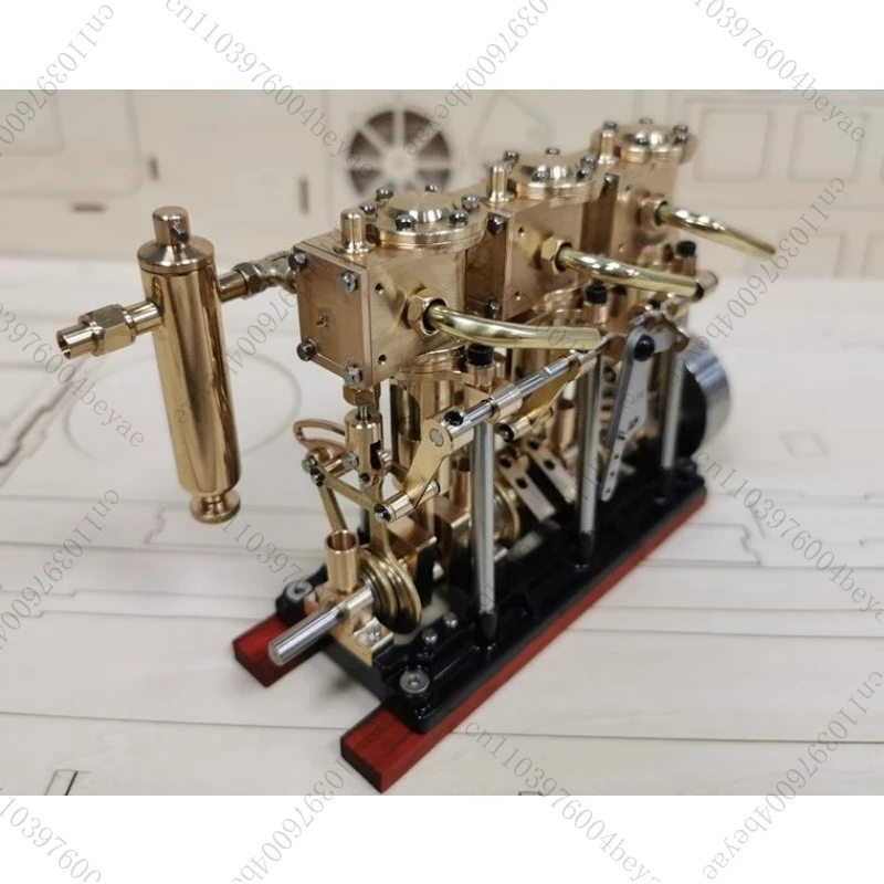 Double Cylinder Three Cylinder Steam Engine High Torque Steam Ship Engine Model Science Experiment Mechanical Display Model 1PC