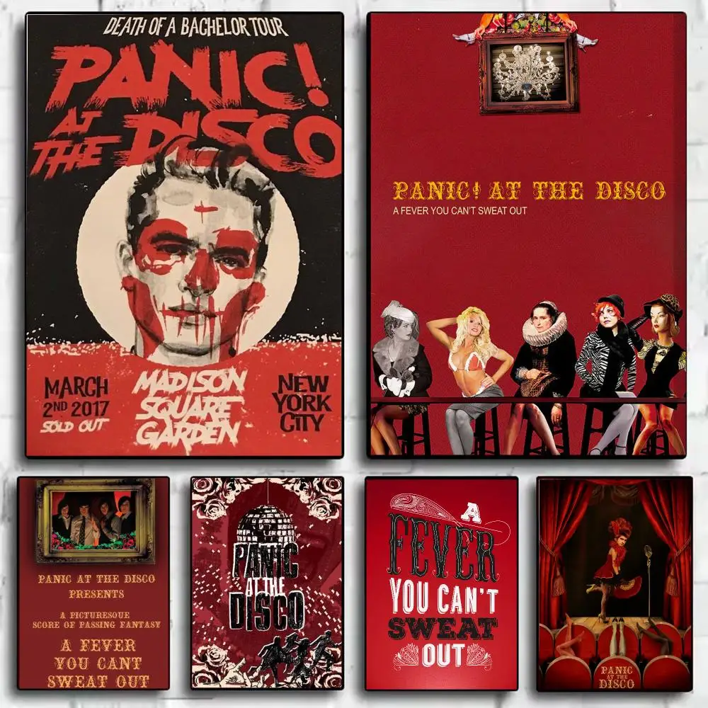 Band Rock P-Panic At The Disco Poster Modern  Wall Art Aesthetic Minimalist Bedroom Decor Cafe Home Gift