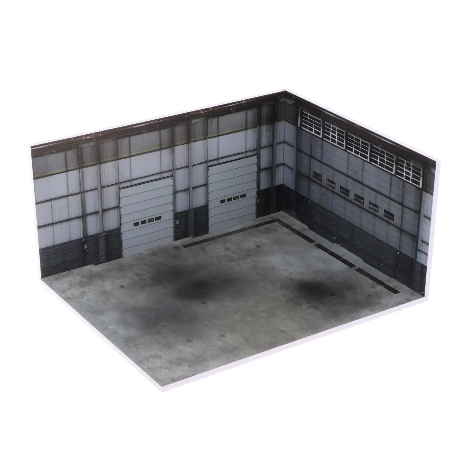 

1/64 Model Car Scene Diorama Repair Workshop Backdrop Board, Simulation Backdrop Scene Model for Toy Decoration
