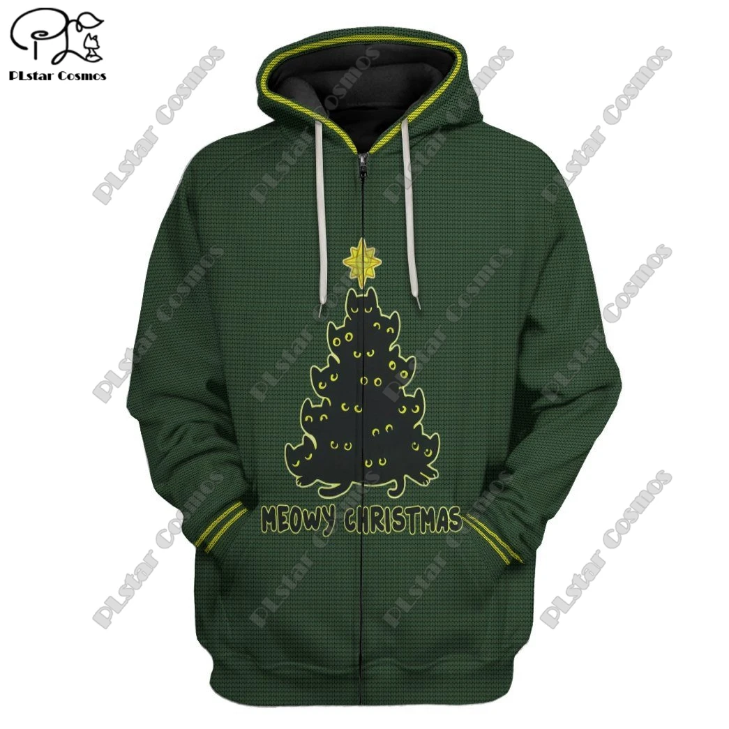 

3D Printing Christmas Collection Christmas Gift Christmas Tree Hoodie Street Women Men Christmas Hoodie/Sweatshirt/Zip Hoodie 2