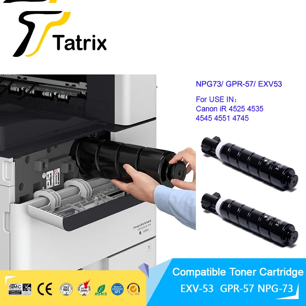 Tatrix EXV-53 EXV53 GPR57 Black Gpr-57 NPG-73 Compatible Toner Cartridge Copier Npg73 For Canon iR4525 IR4535 IR4545 4551 IR4745