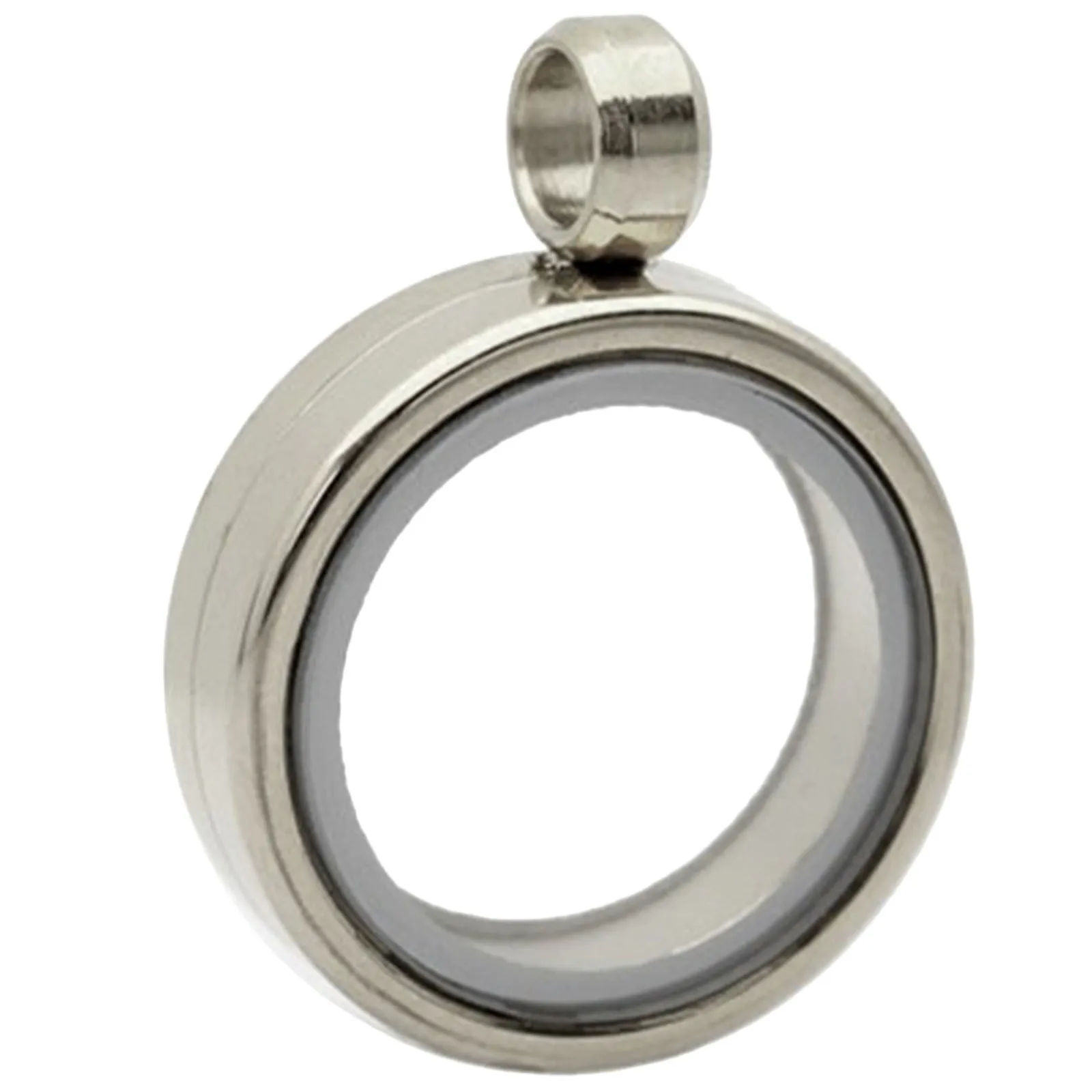 

Stainless Steel Locket Pendant Round Floating Necklace Photo Frame Pendant Charm Diy Jewelry Gift Clavicle Necklace Durable