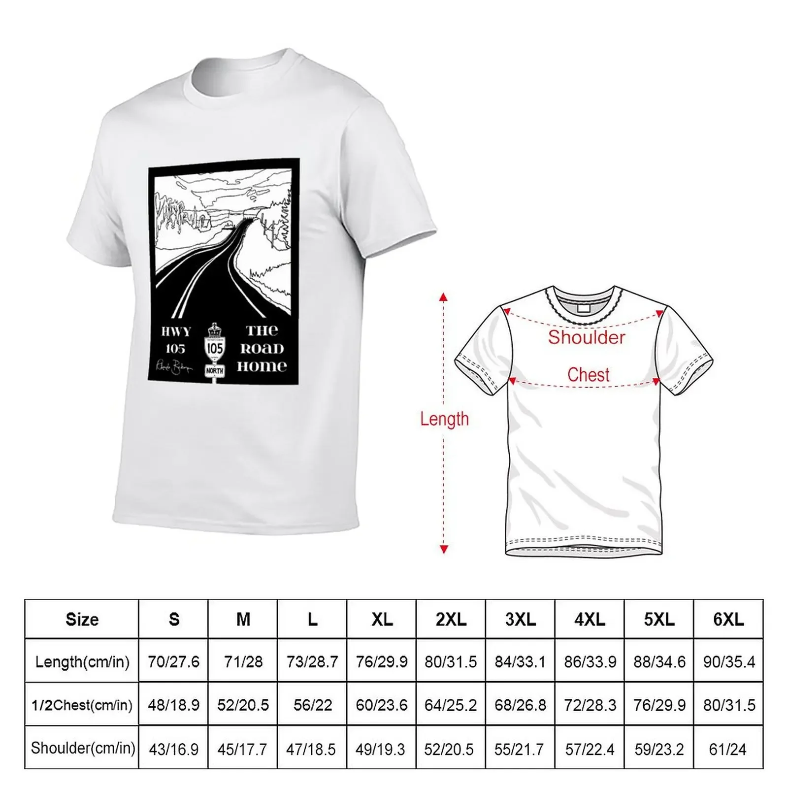 Highway 105 #1 vertical format T-shirt animal prinfor boys quick drying Blouse graphics black t-shirts for men