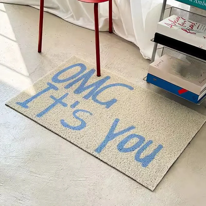 Letter Welcome Door Mat House Entrance Mat Carpet Dustproof Floor Mat Outdoor Aesthetic Home Room Decoration A-A63M
