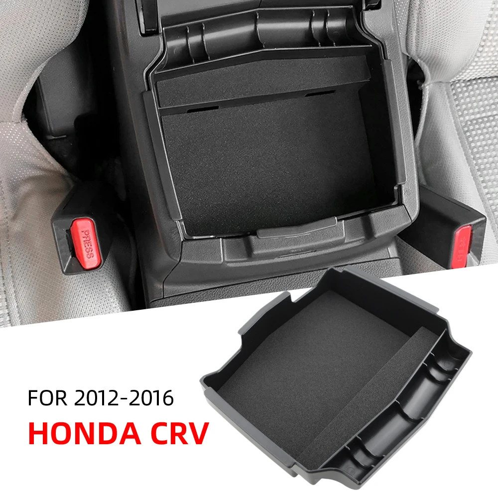 Caixa de armazenamento do braço central do carro, recipiente do console para Honda CRV 2012 2013 2014 2015 2016, acessórios do organizador do carro