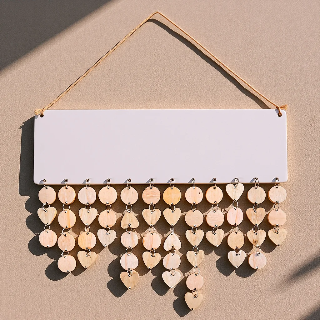 

DIY Wooden Calendar Set Blank Hanging Plaque Birthday Reminder Easy to Joint and Write Names Dates for Wall Decor