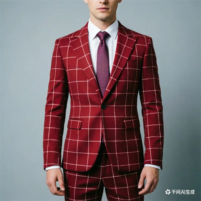 

Новые мужские деловые костюмы в клетку: черные, бордовые, темно-синие. Модные, простые, для свадьбы, выпускного вечера, вечеринки. Смокинг-пиджак и брюки.
