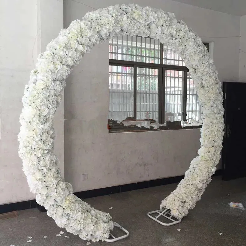 

New Arrival Wedding Arch Flower Row Artificial Rose Hydrangea Styles Backdrop Centerpieces Road Cited Flowers Rows 5Pcs