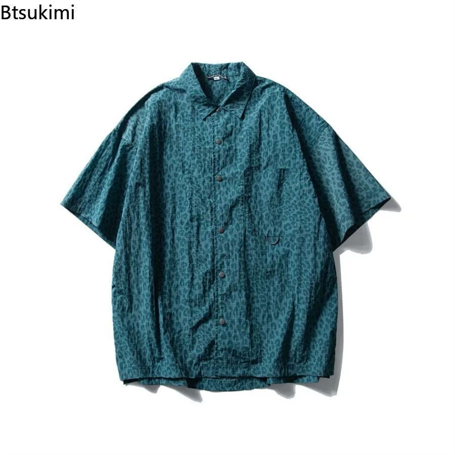 

Men's Outdoor Lightweight Quick Dry Shirts Men Women Fashion Streetwear Print Loose Casual Short Sleeve Shirts Oversize Blouses