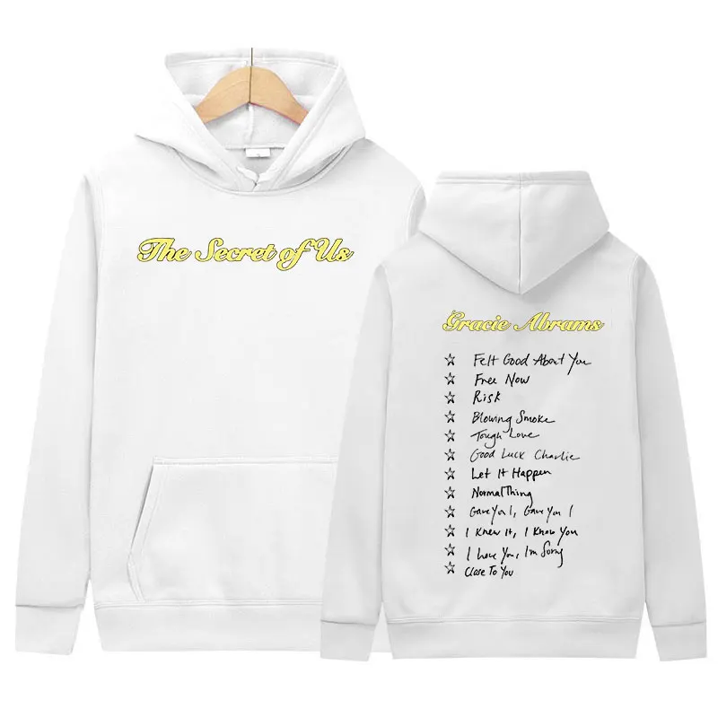 2024 Gracie Abrams The Secret of Us Tour Print Hoodie Men Women Casual Fashion Clothing Sweatshirt Y2k Pullover Oversized Hooded