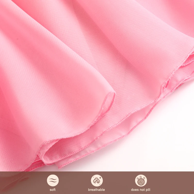 Lightweight Ballet Dance Skirt for Girls (Pink/White/Black/Red/Purple) - Kids Ballet Tutu with Flowy Hem Practice Performance