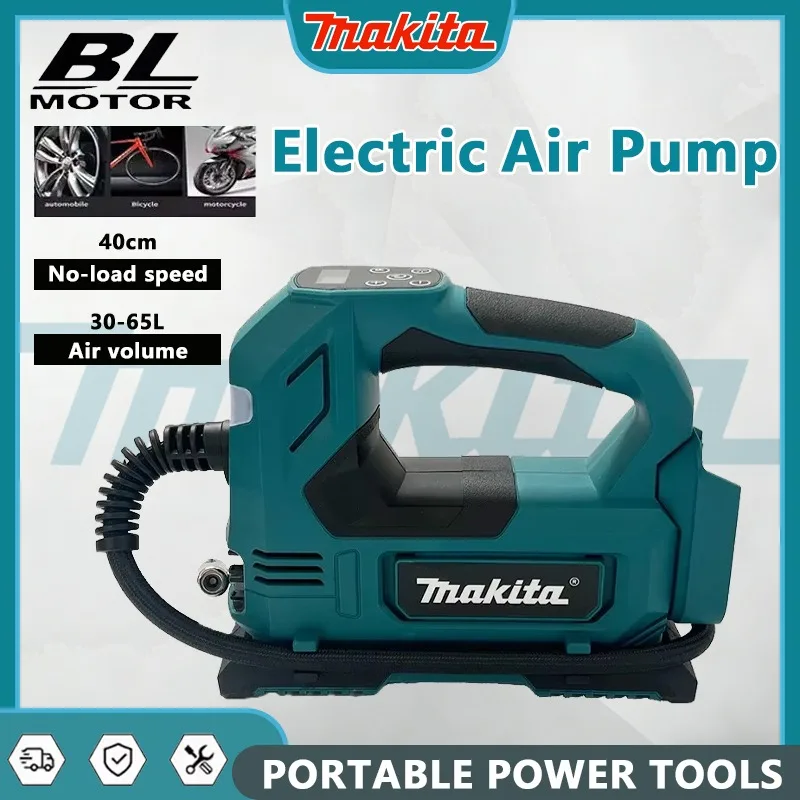 

Makita Cordless Electric Air Pump Automatic Handheld Tire Inflator for Car Motorcycle Tyre Compressor Portable Air Gun
