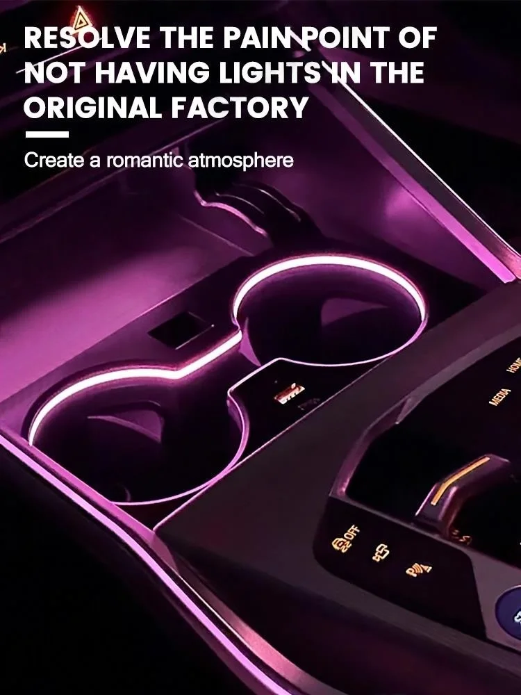 2/3/4 Serie Getränkehalter-Lampe Ambientebeleuchtung mit ultraschnellem Laden für BMW G20 I3 I4 G22 Auto-Getränkehalter 11 Farben LED – Detail 8