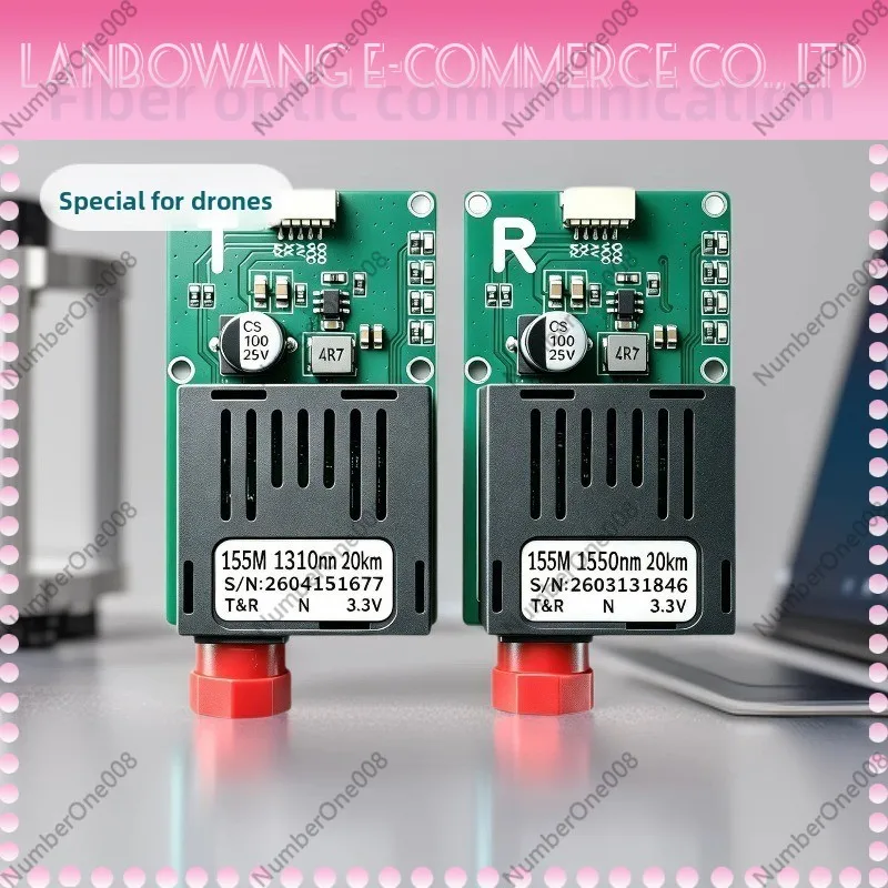 FPV Drone Fiber Optical Video Transceiver Module 1 Channel Video Convert to UART Support SBUS CRSF Sky End With Ground End For F