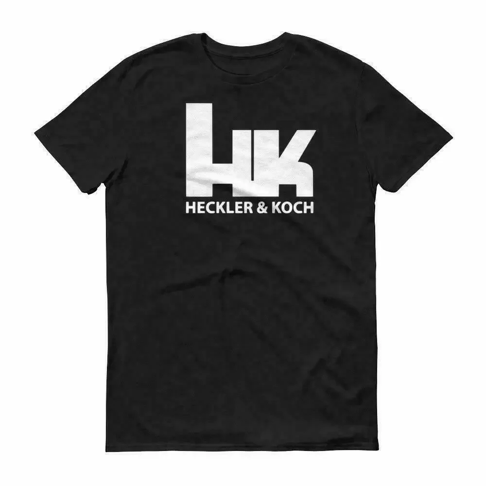 Белая футболка с логотипом Heckler and Koch, новинка, длинный или короткий рукав