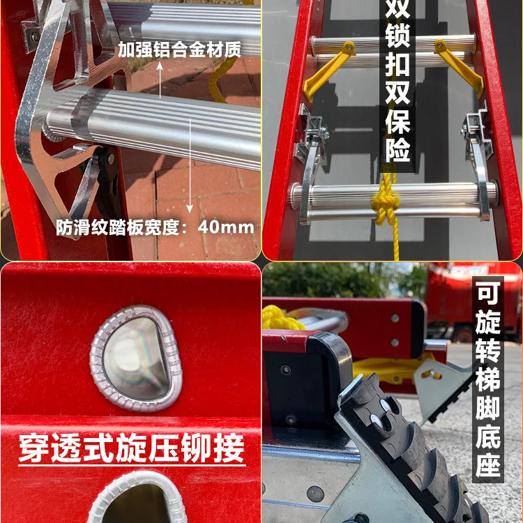 Isolierte elektrische Teleskopleiter, verdickte gerade technische Leiter