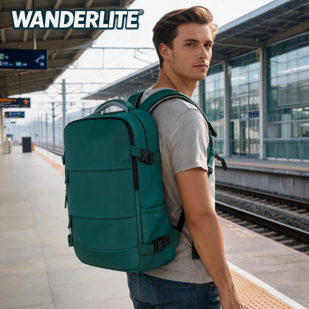 Office Laptop Backpack with Separate Shoe Compartment, Durable Travel Daypack for Work and Weekend Trips