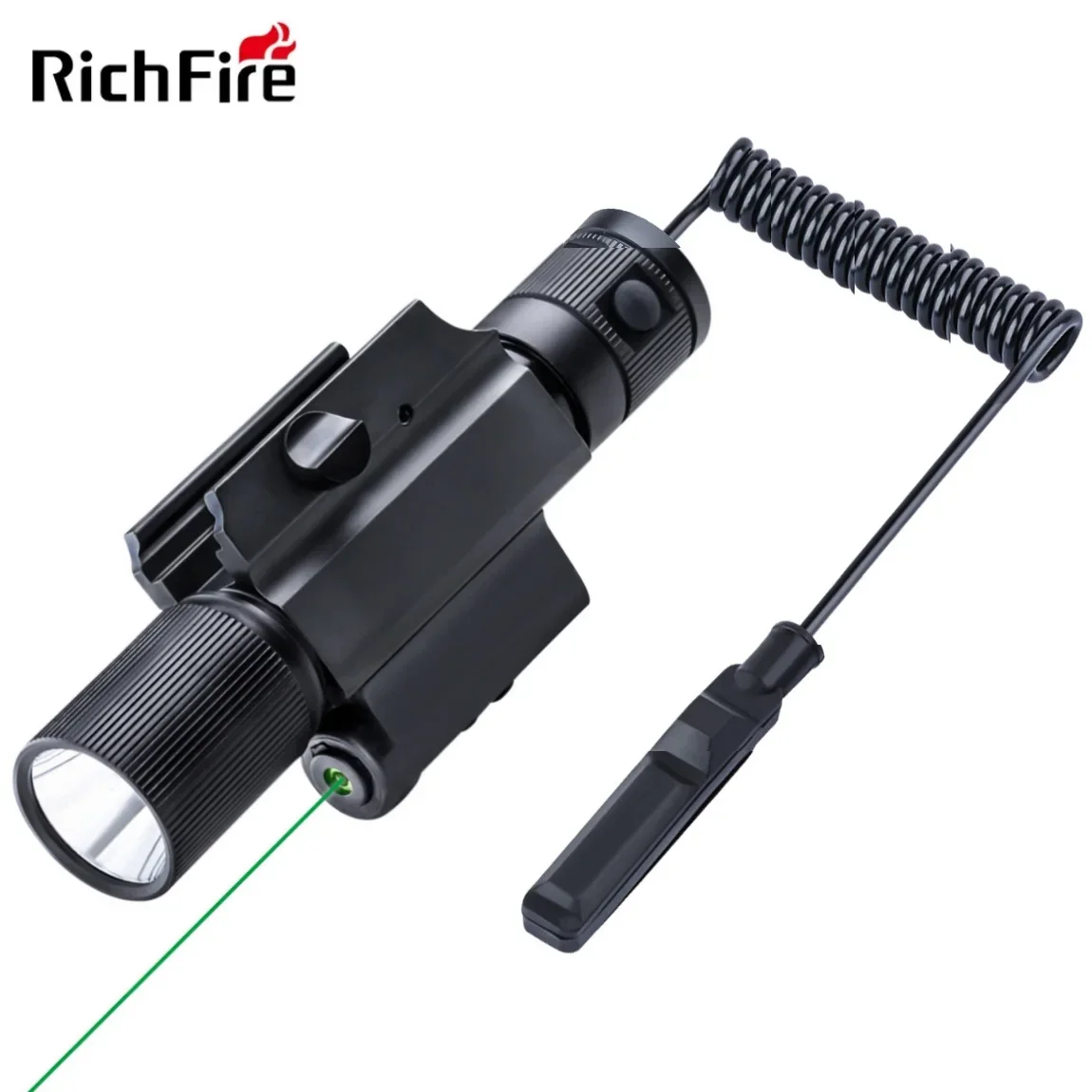 

Richfire LED Flashlight 800lm & Laser Combo Tactical Weapon Light with CR123A Battery for 21mm Picatinny Rail Mounted