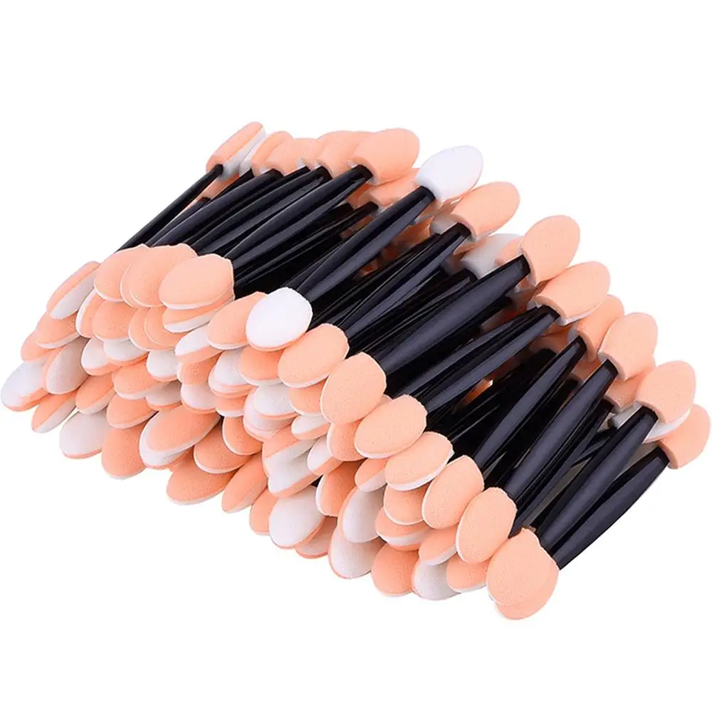 1000pcs Dual-ended Sponge Nail Powder Brushes Multifunctional Nail Eyeshadow Applicator Disposable Sponge Sticks Makeup Kit Tool