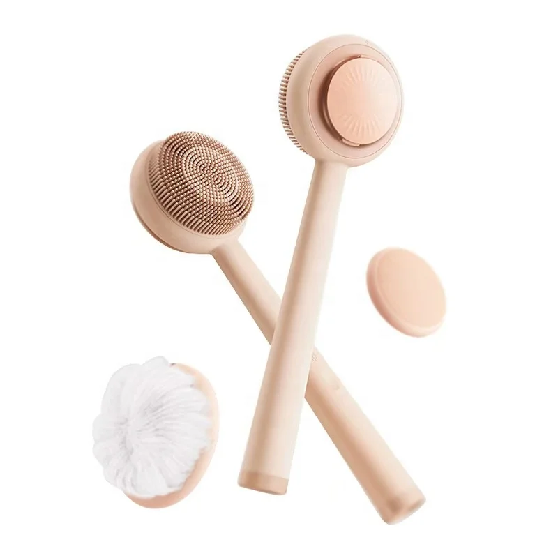 3 in 1 Wholesale Bath Electric Body Brush With Handle Professional Bath Body Brush Long Handle Dry Skin Exfoliating Body Brush