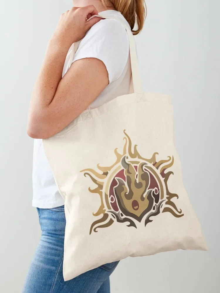 BG3 Sorcerer Badge Tote Bag foldable reusable bag Shopper bag Lady