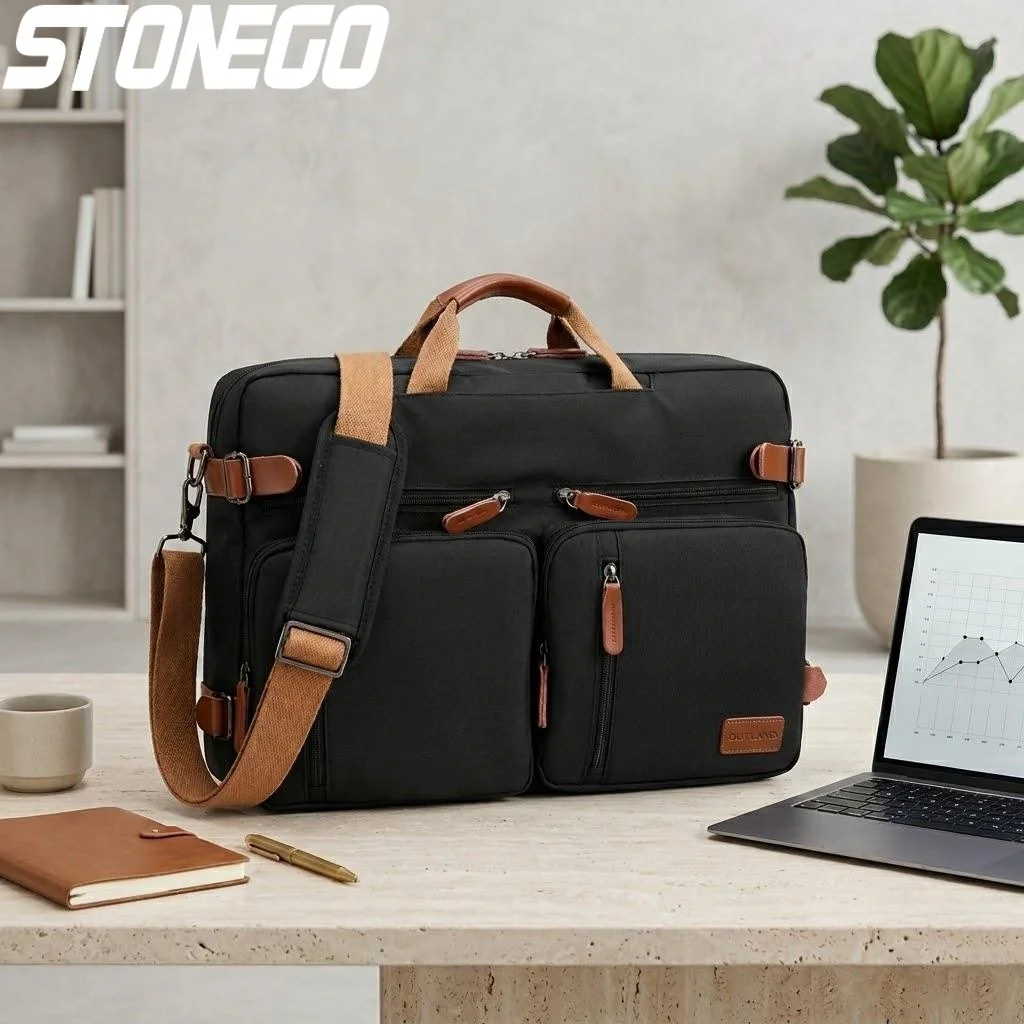 

Мужской рюкзак для ноутбука, трансформируемая сумка-мессенджер, 15,6 и 17,3 дюйма, водонепроницаемый, для путешествий, работы, учебы