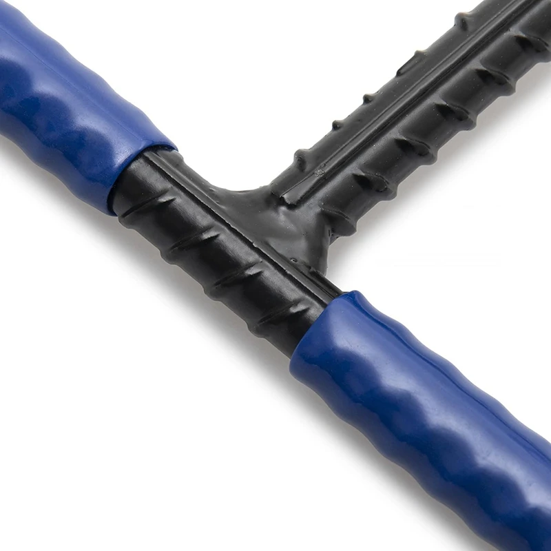 T-Type Water Meter Key Wrench, Heavy Duty Threaded Steel Water Valve Shutoff Tool, Includes 4-Way Utility Key