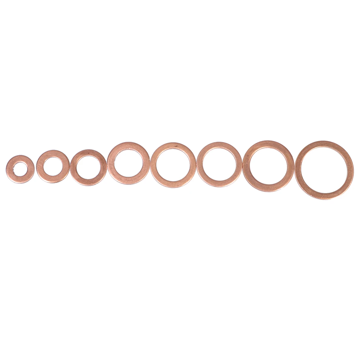 

140pcs Sealing Ring Set Copper Flat Washers Assortment Box For Sump Plug Water Fuel Hydraulic Accessories Conductive