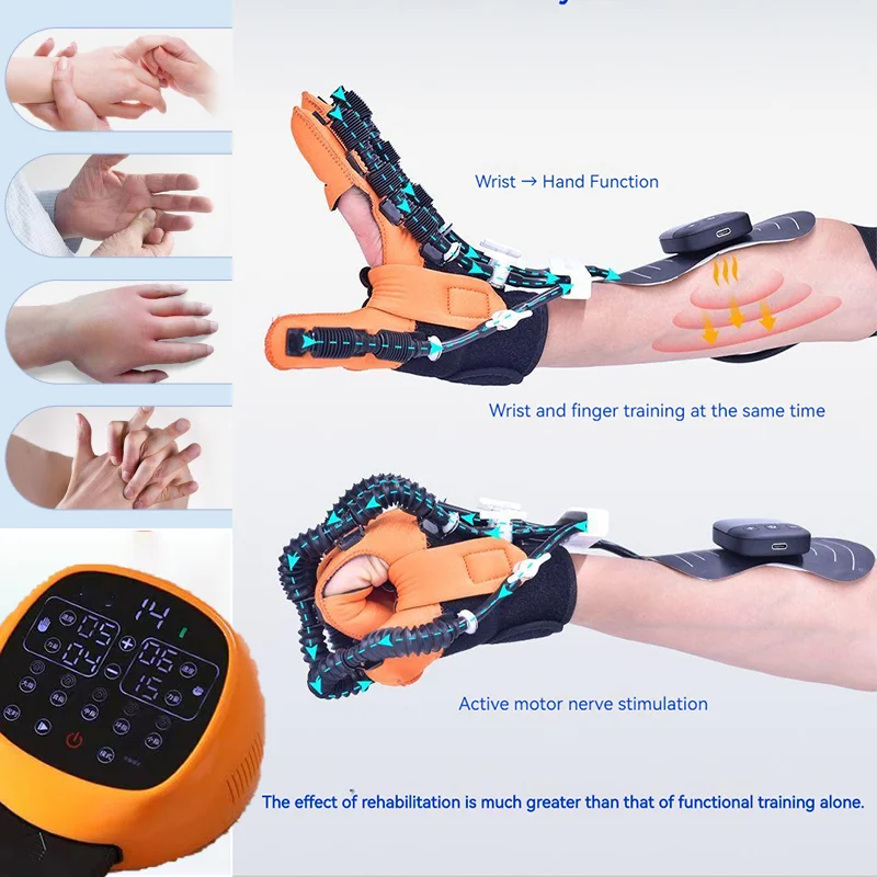 Stroke Hemiplegia Rehabilitation Robot Gloves And Hand Rehabilitation Massage Training Equipment