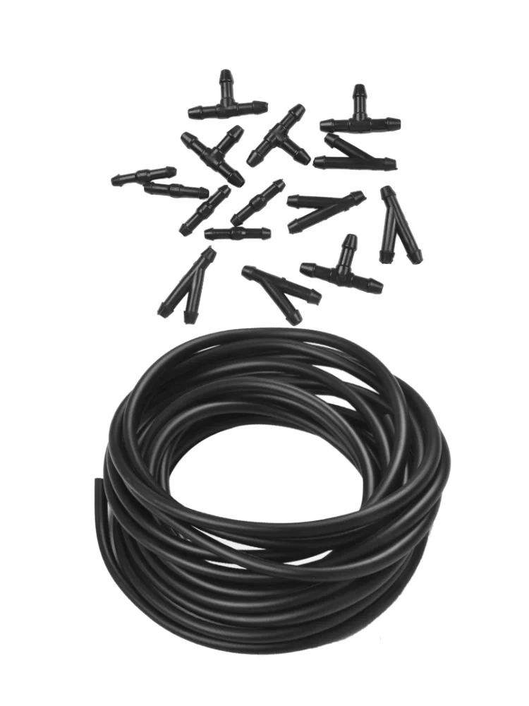 

Windshield Washer Hose Kit 6M with I Shape Y Shape T Shape Connectors Compatible with Vehicle Washer Fluid System