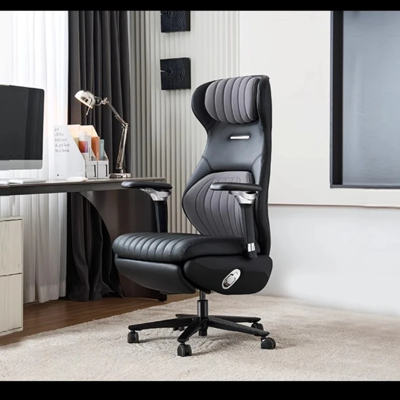 Massage-Heizstühle aus Leder, elektrischer Designer-Computer, ergonomischer Bürostuhl, Liegestuhl, übergroße Silla, Heimbüro