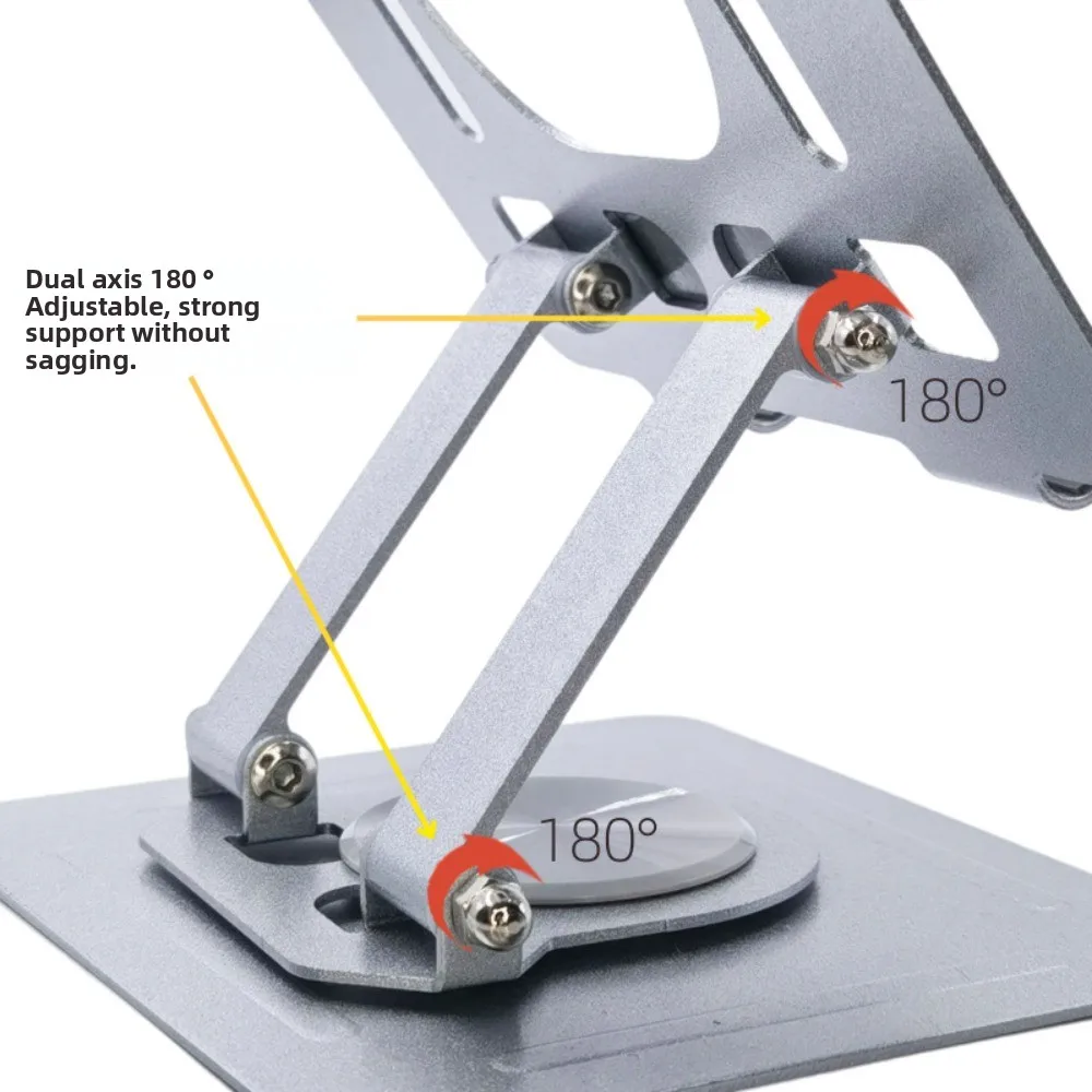 

Вращение на 360° ° Вращающаяся подставка для планшета, регулируемый держатель для планшета с рассеиванием тепла, складной металлический кронштейн для планшета, телефона, планшета/телефона