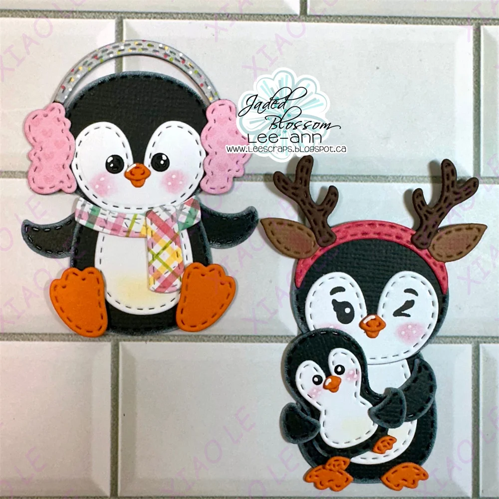 New Valentine's Day Gnome Penguin Kisses Metal Cutting Dies Stamps Stencil Diy Photo Album Handmade Paper Card Decoration Craft